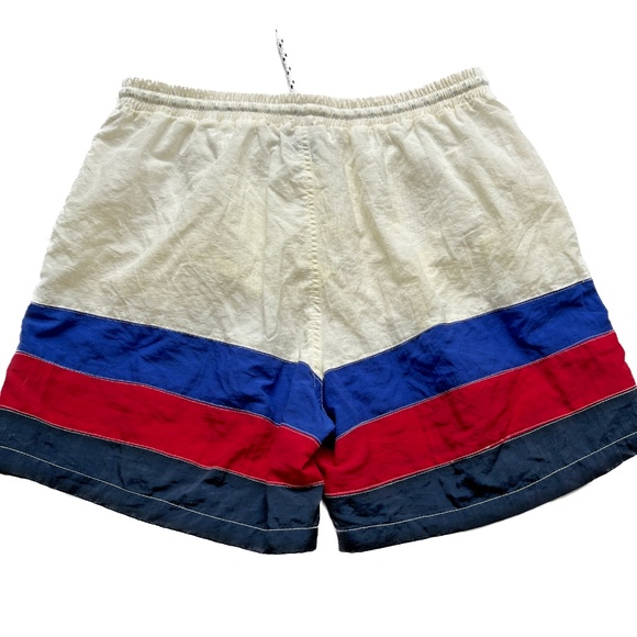 Kipling Shorts Swim Trunks Red White Blue Size XL Lined Inner Support Mesh Vtg - Picture 2 of 4